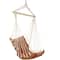 34" x 21" Red & Yellow Striped Hammock Chair with Padding & Wooden Bar
